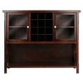thumbnail image 3 of Contemporary Home Living 43.75" Teak Brown Contemporary Buffet Cabinet, 3 of 8