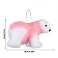 thumbnail image 2 of HCTSHG Christmas Ornament White Plush Christmas Ornaments Cute Rustic Decor with Scarf for Xmas Tree Furry Polar Animals Figurines Rustic Home Decor (Polar Bear), 2 of 2