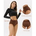 thumbnail image 2 of INNERSY Women's High Waist Briefs Soft Cotton Postpartum Underwear for Women 5 Pack(M,Light Brown), 2 of 6