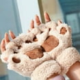 thumbnail image 6 of Chicmine 1 Pair Women's Gloves Plush Cat Paw Claw Cozy Cute Warm Comfortable Non-Slip Gloves Office Riding Accessories, 6 of 11
