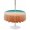 Orange Green, variant on Outdoor Tablecloth with Umbrella Hole for Patio/Picnic/Party/Camping, Teal Burnt Orange Ombre Waterproof Table Cloth Round Cover Washable, Modern Gradient Abstract Art (Dia 60")