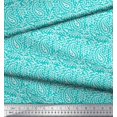 thumbnail image 3 of Soimoi Rayon Fabric Leaves & Paisley Block Print Sewing Fabric Yard 42 Inch Wide, 3 of 3