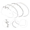thumbnail image 4 of OUNONA Rhinestone Headbands Elegant Hairband Silver 4Pcs, 4 of 7