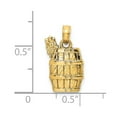 thumbnail image 3 of Diamond2Deal 14K Yellow Gold Wine Barrel with Grapes Pendant for Women (L- 0.47 in, W- 0.38 in), 3 of 4