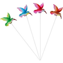 TEHAUX Hummingbird Garden Stakes Iron Planter Decoration 4Pcs 14.5In