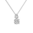 thumbnail image 4 of Lab Diamond Dangling Pendant Necklace For Women | 3 Carat IGI Certified Round Shape | Paloma Two Stone Dangling Lab Diamond Pendant In 14K White Gold | FG-VS1-VS2 Quality | Friendly Diamonds, 4 of 6