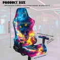 thumbnail image 7 of Pzuqiu Wolf Gaming Chair Covers Soft Office Chairs Protector with 2 Pieces Armrest Covers Lightning Scratchproof Elastic Gaming Chair Covers Set for Home, Shop, Office, 7 of 7