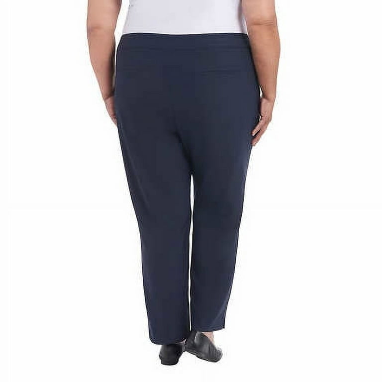 Hilary Radley Ladies EcoCosy Pull-On Ankle Built-in Tummy Control Pant Navy  S 