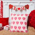 thumbnail image 6 of Pink Heart Print Romantic Pillowcase - Soft Comfortable Cushion Cover for Sofa & Bed - Cute Valentine's Day Themed Home Decor, Machine Washable & Wrinkle-Resistant for Home Daily Use, 17.72*17.72in, 6 of 8