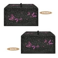 thumbnail image 5 of Whosucclay Butterfly Leopard Print Microwave Oven Grill Cover Protector Oil-Proof Microwave Oven Dust Cover with Handle Case Protections for Toaster Oven 20.9" x 15.7" x 12.4"inches-L, 5 of 7