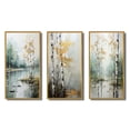 thumbnail image 2 of Designart "Birch Woods Ethereal gracefulness VI" Floral Framed Wall Art Set Of 3 - Green Tree Birch Frame Gallery Wall Set For Home Decor, 2 of 7