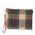 thumbnail image 1 of Women Stylish Makeup Clutch Pouch Cosmetic Bag Coin Purse Card Holder Multi-use Case - Sold per 1 Piece (Clutch/Large, Tartan Beige), 1 of 2