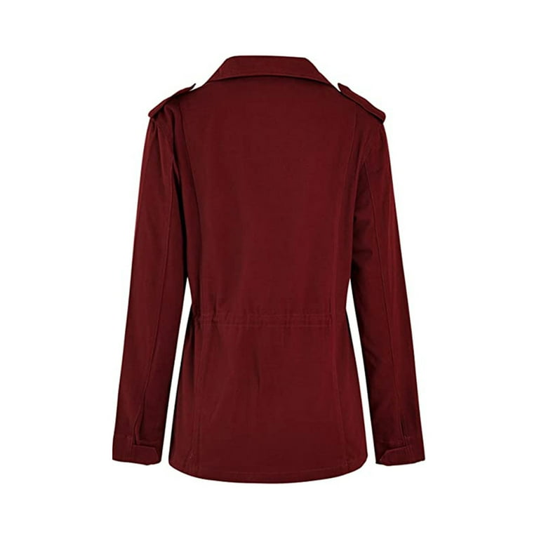 Ladies red top military jacket