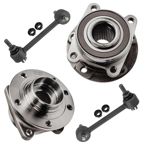 Detroit Axle - Rear Wheel Bearing Hub for 2014-2019 Jeep Cherokee 2015 2016 2017 2018, 2 Wheel Hub Bearings Assembly, 2 Sway Bars Links Replacement