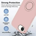 thumbnail image 6 of Compatible with iPhone 16e Case with Ring Kickstand Green, Phone Case for iPhone 16e Silicone Liquid with Soft Microfiber Lining Slim Shockproof Protective Cover (Rosa), 6 of 14