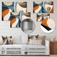 thumbnail image 4 of Designart "Symmetrical Visions Blue Orange Harmony" Abstract Shapes Metal Wall Art, 4 of 5