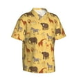 thumbnail image 2 of Balery Cute Animals Print Men's Hawaiian Shirts Short Sleeve Beach Shirt Relaxed Fit Vacation Button Down Shirts-XX-Large, 2 of 9