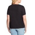 thumbnail image 3 of Jessica Simpson Women's Ace Tulip Sleeve Graphic T-Shirt Black Size 3X, 3 of 3