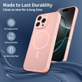 thumbnail image 2 of ShellTech Compatible with iPhone 16 Magnetic Slim Case Full Camera Protection, Compatible with Magsafe, Drop Protection,Matte Back Bumper Phone Cover for Women Girls,Pink, 2 of 6