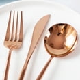 thumbnail image 3 of Homelux Theory 18/10 Stainless Steel Flatware, 4 Rose Gold Set, 5pc/Set, 3 of 6