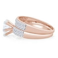 thumbnail image 4 of AFFY 1.75 Carat Round Moissanite Diamond Wedding Bridal Ring Set 14K Rose Gold over Silver-4.5, 4 of 8