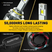 AUXITO 9012 HIR2 LED Headlight Bulb,120W 24000 Lumens, 700% Brighter, 6500K Cool White, Replace hi/lo Beam Halogen, Pack of 2