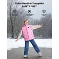 thumbnail image 6 of ORRNIKKO Kids' Heated Vest with Battery Pack Lightweight Vest Pink M, 6 of 7