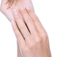 thumbnail image 4 of Half Eternity Wedding Band Ring Lab Created White Opal 925 Sterling Silver Size 10, 4 of 6