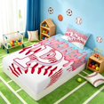 thumbnail image 5 of Manfei Kawaii Baseball Twin Sheets, Girls Monogrammed P Bedding, Pink Light Blue P 3 Pieces(1 Flat Sheet, 1 Fitted Sheet and 1 Pillowcase), 5 of 6