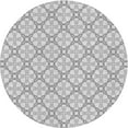 thumbnail image 1 of Ahgly Company Indoor Round Patterned Gunmetal Gray Area Rugs, 7' Round, 1 of 6
