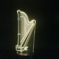 thumbnail image 1 of Luz nocturna LED 3D con forma de arpa que cambia de color para niños con base, 1 of 1