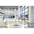 thumbnail image 2 of KFI Studios KOOL 4 Seat Reception Bench, White Back, Navy Seat, 2 of 2
