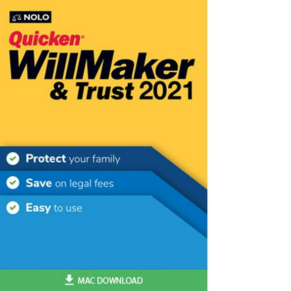 Quicken WillMaker & Trust 2021 Mac (Email Delivery)