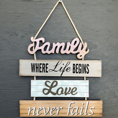 Family Chain Sign Wood Wall Decor Canada - Family Wall Sign Canada