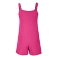 thumbnail image 5 of XIAXAIXU Women's Casual Solid Color Sleeveless Halter Romper, Color: Solid, Size: 2XL, 5 of 5