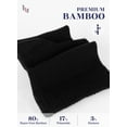 thumbnail image 3 of Hugh Ugoli Mid Ankle Diabetic Socks for Women, Soft Bamboo, Wide & Loose, Seamless Toe, 4 Pairs, Black, 3 of 6