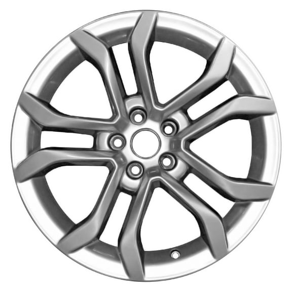 New Aftermarket  Painted Medium Silver Aluminum Wheel 18 x 8 5 Double Spoke Style fits 2017-2020 Ford Fusion