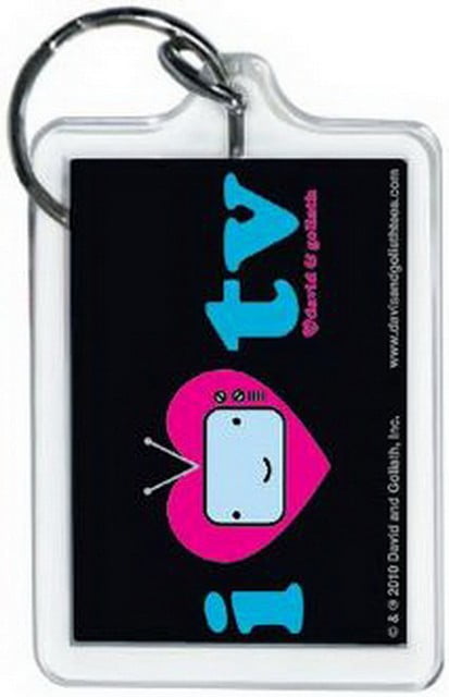 David and Goliath I Heart Dogs Lucite Keychain 65536KEY 