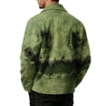 thumbnail image 6 of Delconic Mens Corduroy Jacket Loose Casual Turn Down Collar Long Sleeve Button Front Shirt Jacket Halloween Print Outerwear Top Black L, 6 of 6