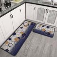 thumbnail image 4 of Faptoena Modern Geometry Kitchen Rugs and Mats Set of 2,Navy Blue Kitchen Decoration Rubber Backing Non-Slip Absorbent Kitchen Mats for Sink,Waterproof Runner Rug for Laundry Room, 4 of 7