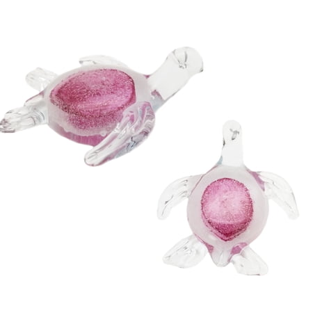 Love Pearl Handcrafted Glass Turtle Glow-in-the-Dark Paperweight Décor