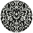 thumbnail image 2 of Addison Rugs Chantille Indoor/Outdoor Transitional Floral Black Washable Round Rug, 8' x 8', 2 of 6
