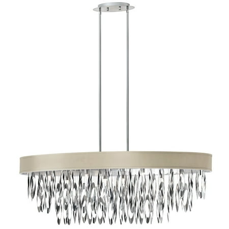 - Dainolite 8 Light Oval Chandelier - Polished Chrome