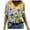 #7-Yellow, variant on Pntutb Womens Plus Size Summer Printed Short Sleeve V-Neck T-Shirt Casual Tee Tops