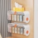 thumbnail image 3 of Caja De Almacenamiento De Ropa Interior Transparente Montada En La Pared - Blanco, 3 of 5