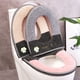 thumbnail image 4 of Yuarrent Cubierta de asiento de inodoro, Protector de pelusas con cremallera para baño, almohadillas para taburete público, alfombrilla Suministros de limpieza para el hogar beis negro, 4 of 6