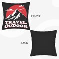 thumbnail image 6 of Set of 2 Throw Pillow Covers 18x18in - Bold Red Circle Peaks Design for Couch Bed Car - Adventure & Nature Inspired Decor, 6 of 8