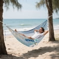 thumbnail image 5 of Hanging Hammock Portable Travel Camping For Outdooor Beach Camping Hiking White Peacock, 5 of 8