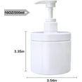 thumbnail image 2 of 2 botellas de plástico rellenables con bomba para loción y champú, color blanco, 500 ml, 2 of 7