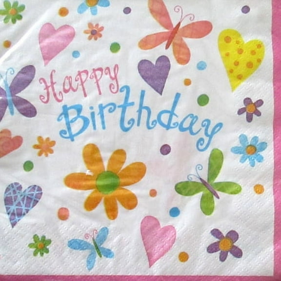 Happy Birthday 'Sweet Birthday' Small Napkins (16ct)